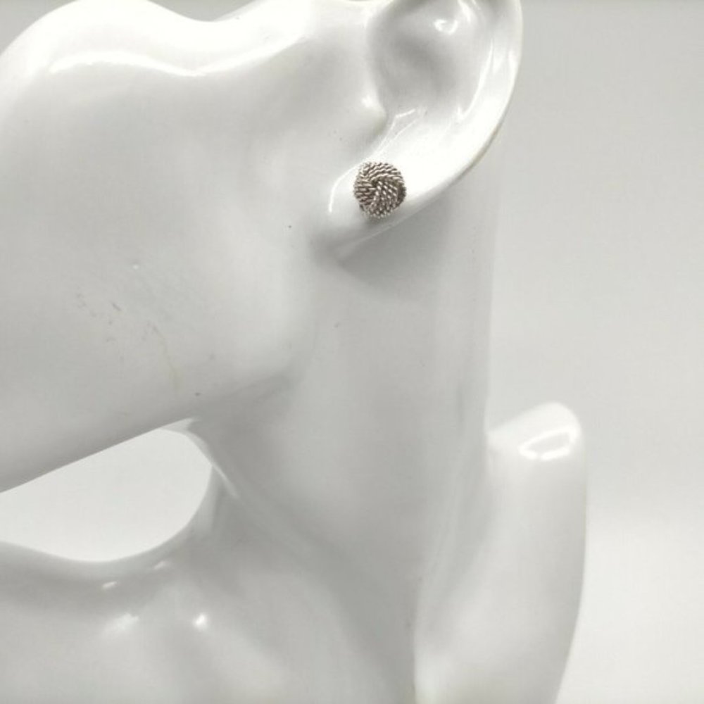 Tiffany & Co. Pierced Earrings Twist Knot Silver_14